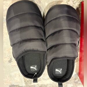 Puma Men's Black and White Slip-On Loafers